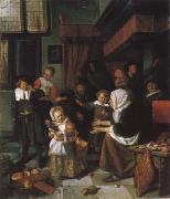 Jan Steen Festival of the St. Nikolaus Sweden oil painting artist